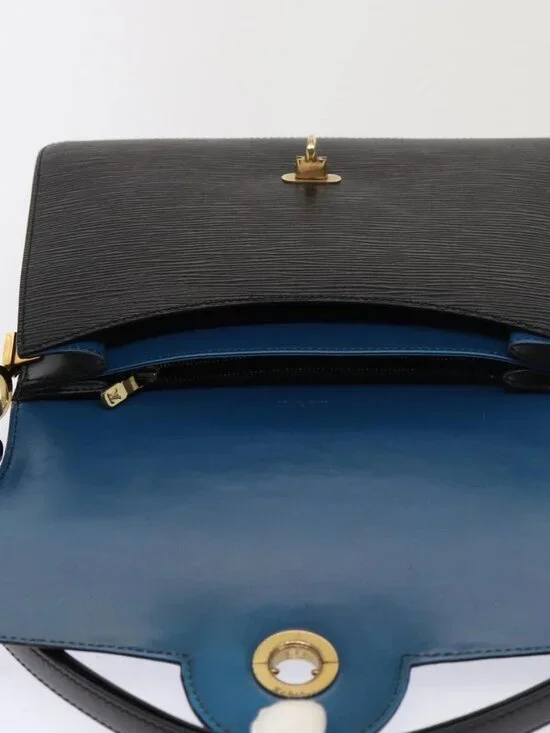 LOUIS VUITTON Epi Bicolor Free Run Shoulder Bag Black Blue M52415 LV Auth 79972 - Picture 15 of 16